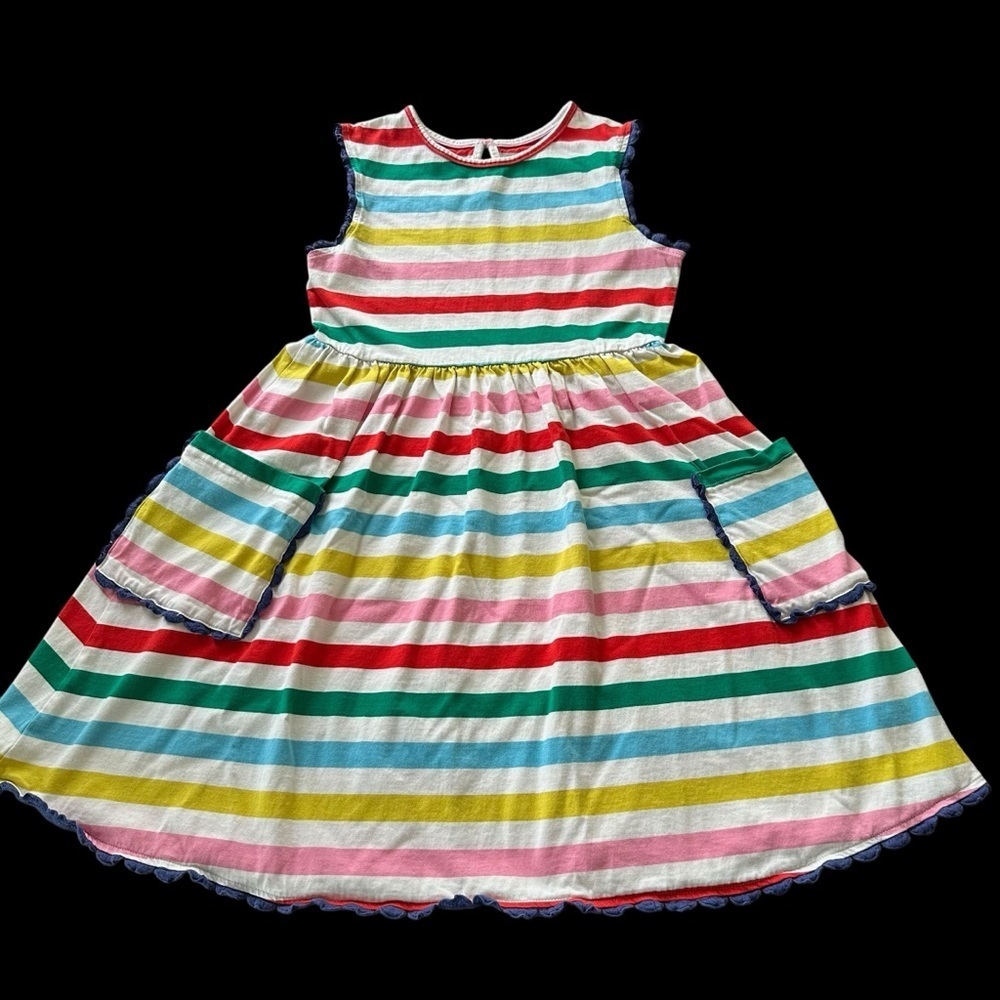 Mini Boden 11-12 years Striped Sleeveless Cotton knit dress Back To school‎